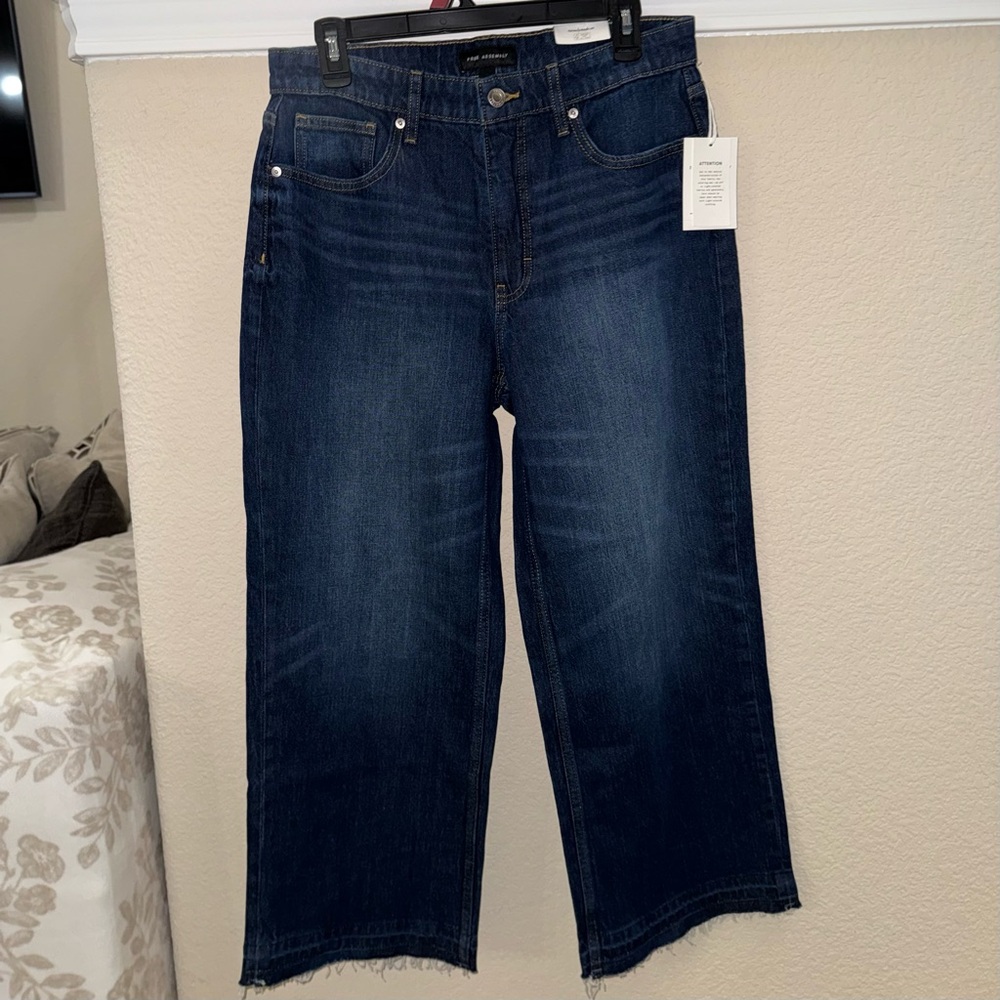 Free Assembly Dark Blue Women's Wide-Leg Jeans